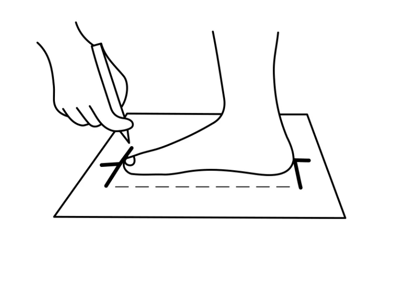 measuring foot size at home